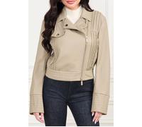 GUESS Lola Faux Leather Ja Fawn Taupe Multi size 40 | Leather Jackets Outlet | Women | Black 40