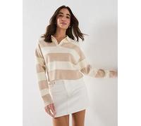 Guess Jeans W6rr16z3fc2 Long Sleeve Polo Beige L Woman