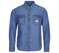 Guess Long sleeved Shirt REGULAR LS DENIM SHIRT in Blue EU XL