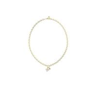 GUESS Love Bites 16-18" Lucky Charm Pave Necklace Yellow Gold gold-coloured
