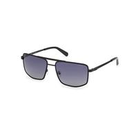 Guess Man GU00208 02D Sunglasses Metal Black Smoke Squared Polarized