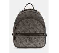 Guess Manhattan 4G Logo Coated Canvas Zip-Top II Backpack Womens Bag In Coal