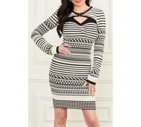 GUESS Marciano By Arianna 2 Pcs Stitch Eggshell And Black size 44 | Mini Dresses Outlet | Women | White 44