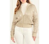 GUESS Marciano By Claudia Sequins Swea Herb Tan Multi size S | Bomber Jackets Outlet | Women S