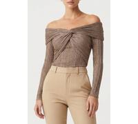 GUESS Marciano By Gia Ls Ribbed Sweater Top Natural Almond size XL | Longsleeves Outlet | Women | Brown XL