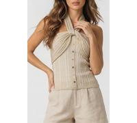 GUESS Marciano By Gia Sweater Top Sandy Shore + Gold size M | Tank Tops Outlet | Women | Brown M