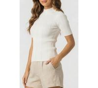GUESS Marciano By Grace Mock Neck Ss Sweater Macadamia size S | Knitted Sweaters Outlet | Women S
