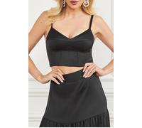 GUESS Marciano By Lola Corset Solid Jet Black Top size 36 | Tank Tops Outlet | Women | Black 36