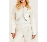 GUESS Marciano By Lorraine Jacket Ivory Cropped Bone size 36 | Cropped Jackets Outlet | Women | White 36