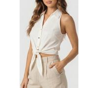 GUESS Marciano By Pat Knot Top Sandy Shore size 38 | Button-Down Shirts Outlet | Women | Brown 38