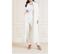 GUESS Marciano By Paula Faux Fur Long Pale Coat Pearl size M | Faux-fur Jackets Outlet | Women | Green M