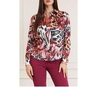GUESS Marciano By The Icon Blouse Print Leopard Rose Button- size 42 | Blouses Outlet | Women | Pink 42