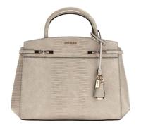GUESS Melinda Triple Compartment Satchel Handbag Shoulder Bag Light Taupe Beige