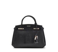 GUESS Melinda Triple Compartment Satchel Shoulder Bag Black