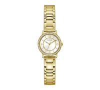 GUESS Watch GW0468L2 - Ladies 28mm Analog Quartz, Gold-Tone Case, Stainless Steel Strap, White Dial