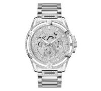 Guess Watches Gents King Silver Stainless Steel Watch - Stainless Steel / Mineral Glass