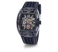 GUESS Men Analog Quartz Watch with Silicone Strap GW0499G1