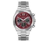 Guess Men’s Equity Red Dial Bracelet Watch GW0703G7 | Acotis - Mineral lens / Stainless Steel