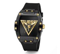 Guess Mens Watch GW1072G2 Phoenix Quantum 44mm Black Stainless Steel Quartz Mineral Glass 5ATM Silicone Strap