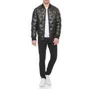 GUESS Men's 111ap219 Bomber Jacket, Black, S