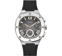Guess Watches Guess Gents Headline Black Silicone Strap Watch