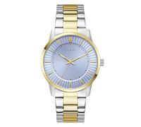 Guess Men's 42mm Watch - Silver-Tone/Gold-Tone Bracelet Blue Dial Silver-Tone/Gold-Tone Case