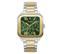 Guess Men's 42mm Watch - Two-Tone Bracelet Green Dial Two-Tone Case