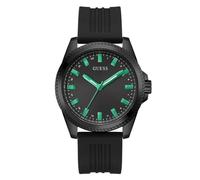 Guess Men's 44mm Watch - Black Strap Black Dial Black Case