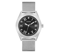 GUESS Men's 44mm Watch, Silver Tone/Silver/Black, Noble