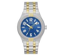 GUESS Men's 44mm Watch - Two-Tone Bracelet Blue Dial Two-Tone Case, Two-Tone, Classic