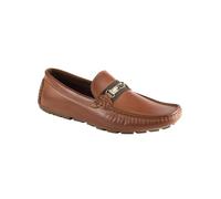 GUESS Men's Aarav Driving Style Loafer, Cognac 210, 10.5 UK
