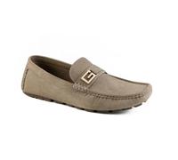 Guess Men's Alovo Driving Style Loafer, Taupe 240, 8.5 UK