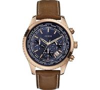 Guess Men's Analogue Quartz Watch with Leather Bracelet - W0500G1
