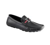GUESS Men's Askers Driving Style Loafer, Black Saffiano 004, 8 UK