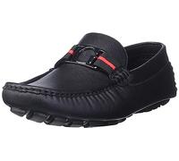 GUESS Men's Askers Driving Style Loafer, Black Saffiano 004, 9 UK