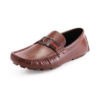 GUESS Men's Askers Loafer, Cognac, 5.5 UK