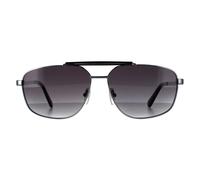 Aviator Shiny Dark Nickeltin Smoke Grey Gradient GU00054 Guess Silver One Size