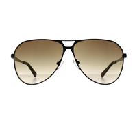 Guess Men's Aviator Shiny Gunmetal Brown Gradient GU00069 in Grey Guess Grey One Size