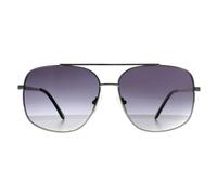 Guess Men's Aviator Shny Light Nickeltin Smoke Gradient GF0207 in Silver Guess Silver One Size