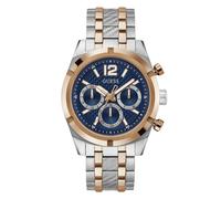 Guess Men's Blue Chronograph Dial Two Tone Bracelet Watch
