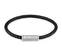 GUESS Men's Bracelet Acapulco Collection. Bracelet Made of Steel, Black, Size: Length 21.5 cm. Reference: JUMB02141JWSTBKL., Alloy Steel