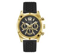 Guess Men's Chronograph Dial Black Silicone Strap Watch