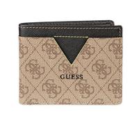 GUESS Men's Classic Bifold Wallet with Card Slots, Bill Compartment and Id Window, Brown Quattro G, One Size, Classic Bifold Wallet with Card Slots, Bill Compartment and Id Window