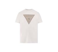 GUESS Men's Eco Short Sleeve Triangle Logo Tee, Pure White, XL