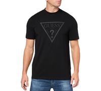 Guess Mens Eco Tonal Logo Short Sleeve T-Shirt, Jet Black, Small