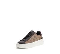 GUESS Men's ELBA Sneaker, Beige Brown, 9 UK