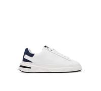 GUESS Men's Elba Sneaker Shoes in White/Blue Leather, White Blue, 12 UK