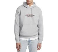 Guess Mens GJ American Tradition Hoodie Olive Light Green (UK, Alpha, L, Regular, Regular, Mid Grey Heather)