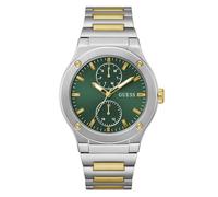 Guess Watches Guess Gents Jet Green Dial Two Tone Stainless Steel Watch