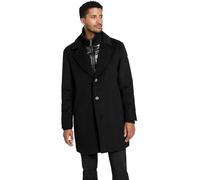 GUESS Men's Gus Single Breasted Overcoat Quilted Bib Jacket, Jet Black, S